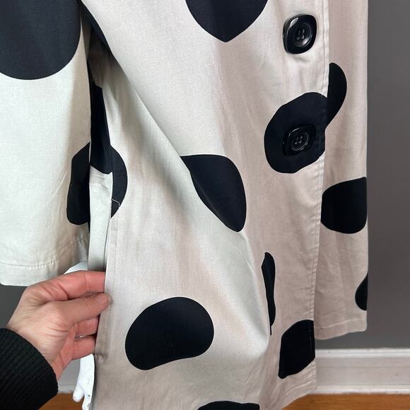 Talie jacket large NWT trench spring cotton polka dot lightweight neutrals‎ - Picture 9 of 13